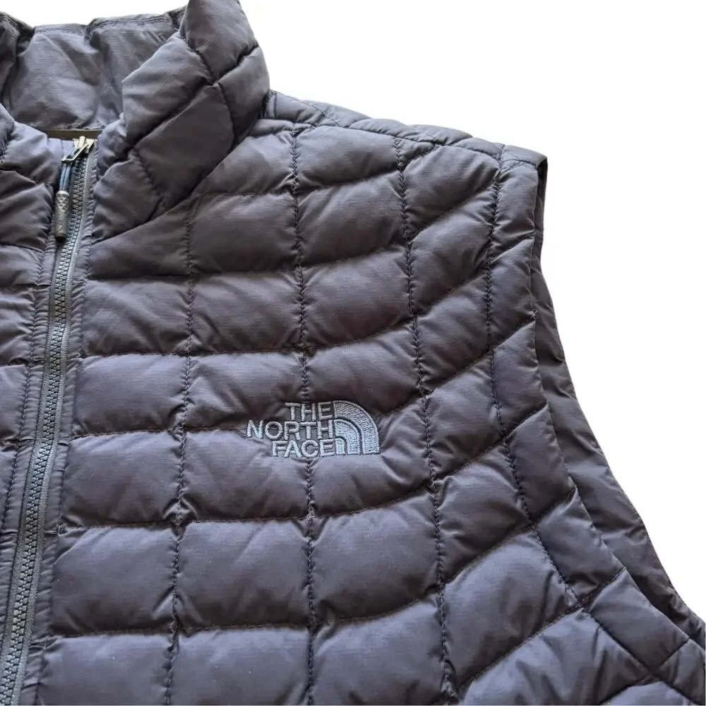 The North Face TThermoBall Vest Mens Large Navy Blue Quilted Insulated Full Zip